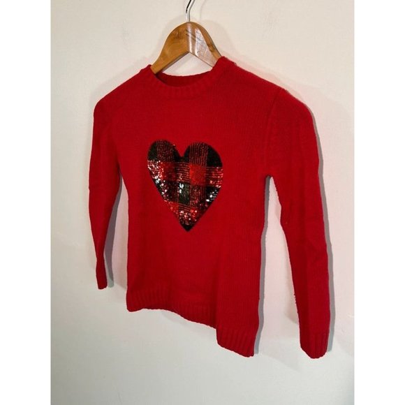 Girls Red Hearts Day 2 Piece Matching Outfit Sweater & Leggings - Picture 4 of 14